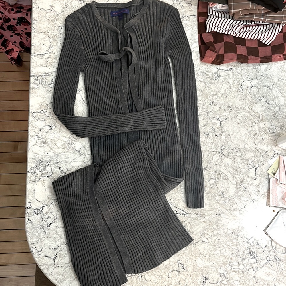 Aeropostale full length gray sweater.